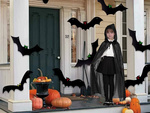 Plášť halloween čierny plášť s kapucňou kostým pre dieťa