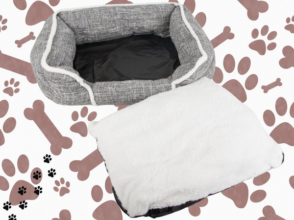 Cama para perro suave y confortable cama mullida con cojín de tamaño l