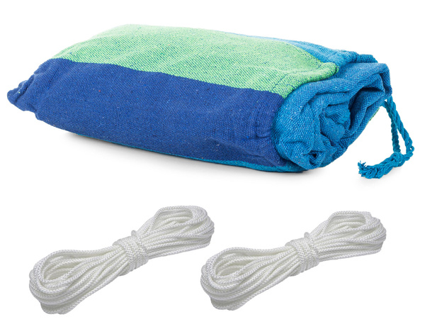 Hamaca de jardín doble xxl funda turista a rayas 200 x 150 grande