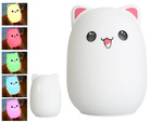 Led cat night light rgb touch