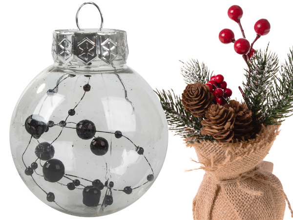 Choinka bombes choin 6cm set of 24 holidays black holidays