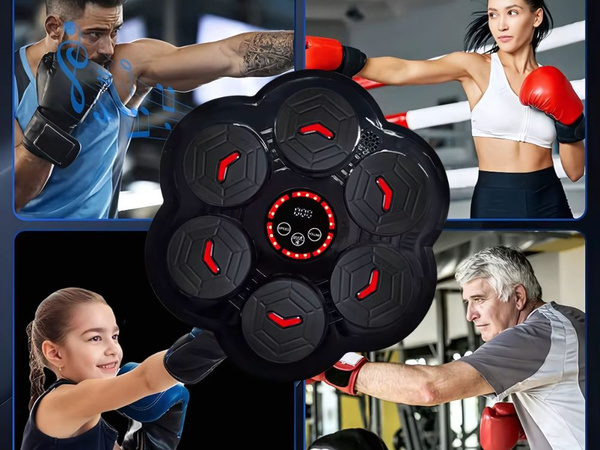 Boxen schild trainer musik bluetooth usb c + boxhandschuhe