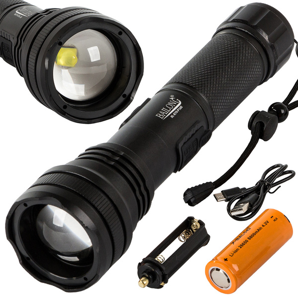 Militärische taktische bailong zoom led taschenlampe xhp160