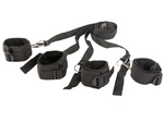 CĂTUȘE BDSM PAT HARNAȘAMENT SET PENTRU CUPLURI CURELE REGLABILE NEGRU