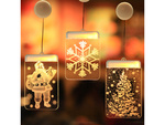 3d vidriera decoración luces de navidad
