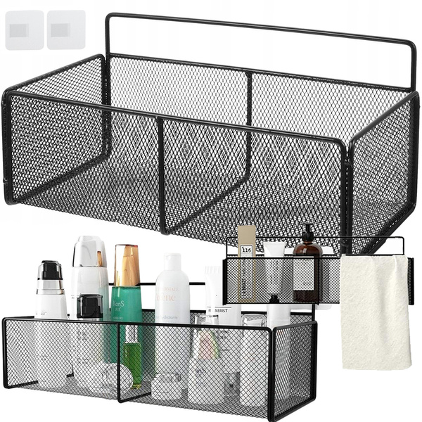 Cesta colgante organizador metálico estante colgante cocina negro