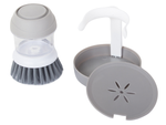 Scrub brush kitchen dishwasher liquid dispenser scrub stand