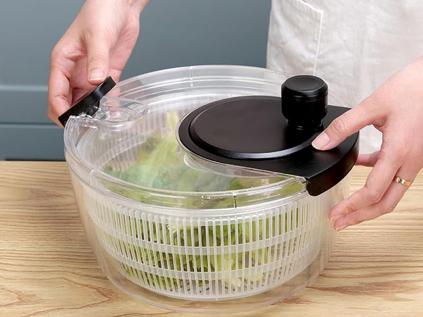 Spin dryer salad spinner rotary vegetable dryer 4l basket colander strainer