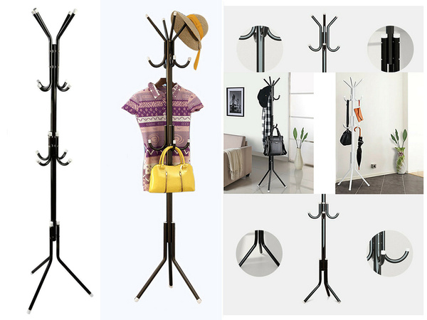 Clothes rack outerwear jackets floor hook arms