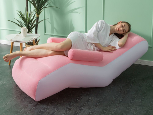 Inflatable armchair with armrests comfortable lounger with pump set