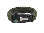 ARMBAND SURVIVAL-ARMBAND 5IN1 KOMPASS FEUERSTEIN SEIL MESSER PARACORD SEIL