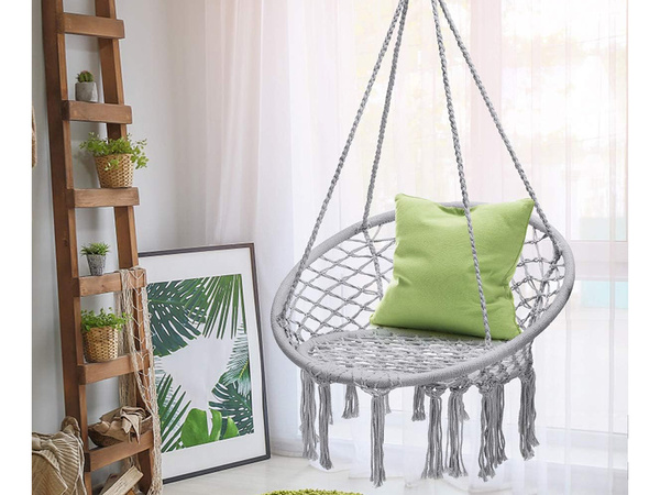 Vrtna gugalnica štorkljino gnezdo viseči stol boho 80cm