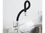 Grifo mezclador flexible de cocina con caño giratorio 360 flexible