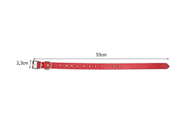 Tachonado collar de perro de cuero ecológico ajustable s