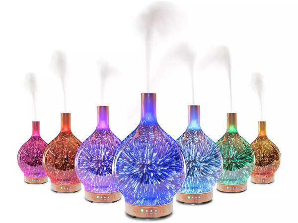 Humidificador de aire aromaterapia aroma difusor luz nocturna rgb 3d