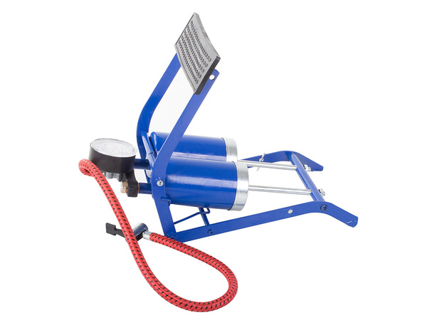 Nožní pumpa do auta dva písty koncovky jízdních kol