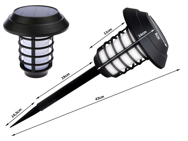 Lampara de jardin linterna solar rgb mando a distancia