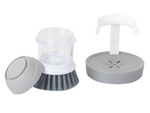 Scrub brush kitchen dishwasher liquid dispenser scrub stand