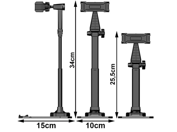 Phone holder tablet stand adjustable swivel for films