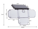 Solárna lampa 181 led so súmrakovým senzorom pohybu + diaľkové ovládanie záhradná pouličná lampa