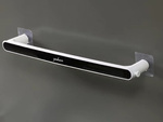 Wall-mounted bathroom towel rail non-invasive adhesive mounting