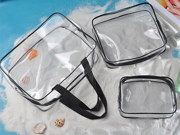 Estuche cosmético transparente 3 en 1 organizador de viaje para avión