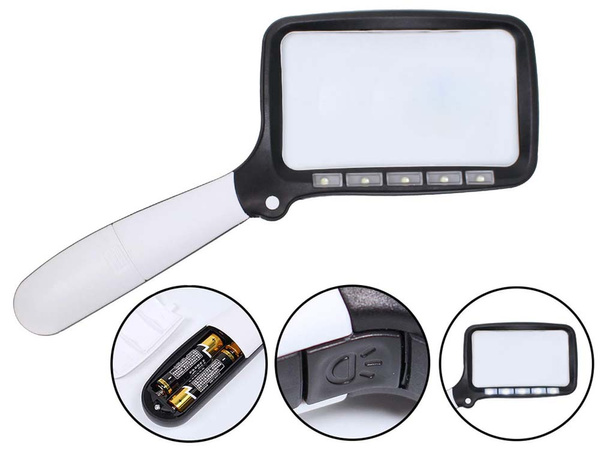 Lupă 3x cu iluminare led