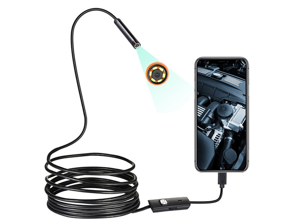 Endoscope inspection camera android pc usb 5m led