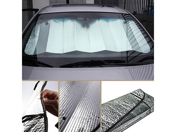 Sun visor for the front rear window of a car mat