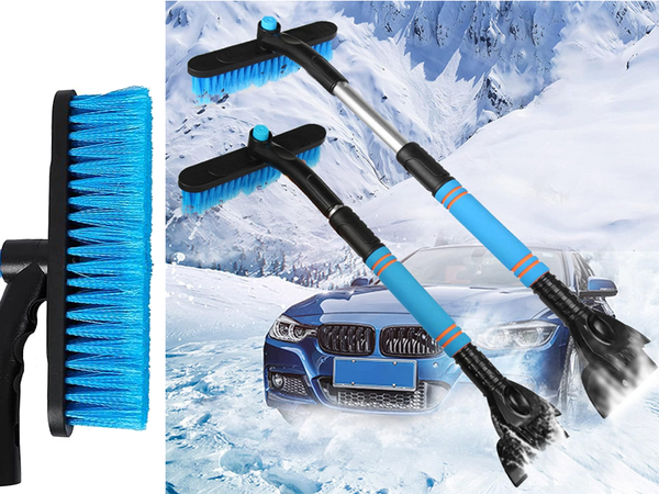 Scraper brush telescopic brush folding for car windows snow ice