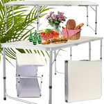 Folding travel table camping garden table large 180x60 suitcase