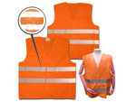 Reflective safety waistcoat orange