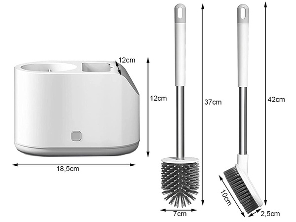 Perie de toaletă silicon wc set set dublu 2in1 toaletă