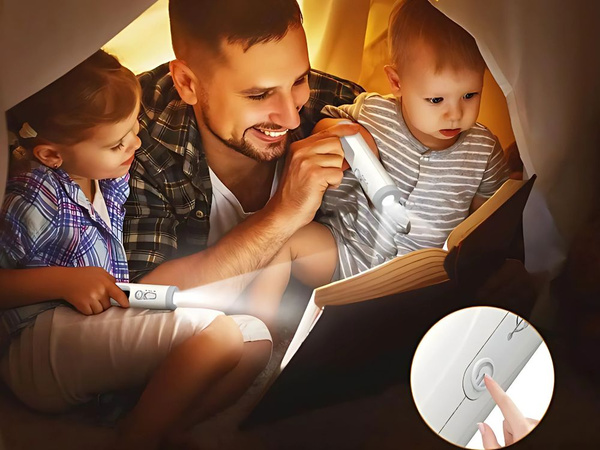 Led night light with motion sensor and wireless flashlight function, usb-powered