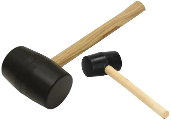 Recoilless paving rubber mallet