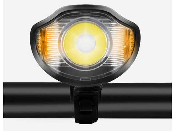 Delantero trasero led bicicleta lámpara km contador cuerno fuerte campana 3en1