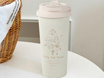 530 ml thermal mug with straw and steel handle, thermos for cold and hot beverages