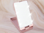 Miroir cosmétique éclairé par led pour le maquillage miroir de voyage pliable