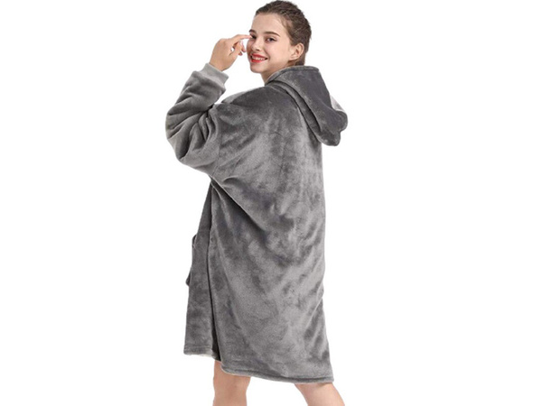Teplá mikina oversize deka xxl 2v1 hrubý fleece