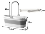 Bol plegable de silicona cesto grande para la ropa compacto de viaje 10l