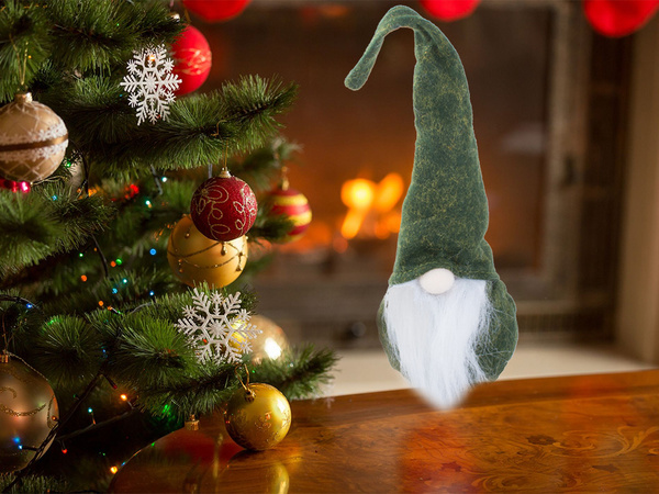 Skrzat krasnal świąteczny mikołaj gnom pod choinkę