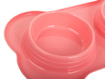 Dvojitá miska na krmivo pre psov/mačky 0,4 l x 2