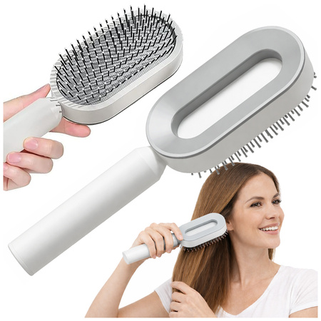 ANTI-STATIC TRAVEL HAIR BRUSH FOR SMOOTHING AND DETANGLING