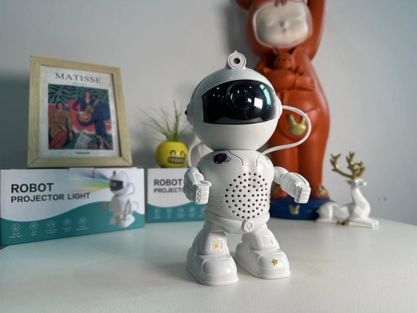 PROJEKTOR GWIAZD ASTRONAUTA LAMPKA NOCNA RZUTNIK DLA DZIECKA KOSMOS MUZYKA