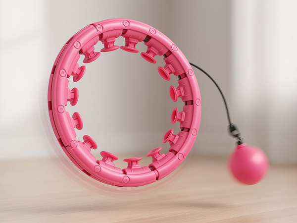 Hula hop ar slodziņu svara zaudēšanai vingrošanai regulējama masāžas rātniņa
