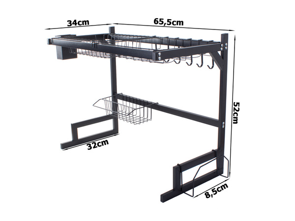 Dish drainer over sink cutlery loft