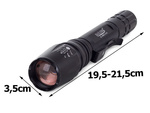 Bailong led-tuled taskulamp cree taktikaline zoom xm-l3-u3
