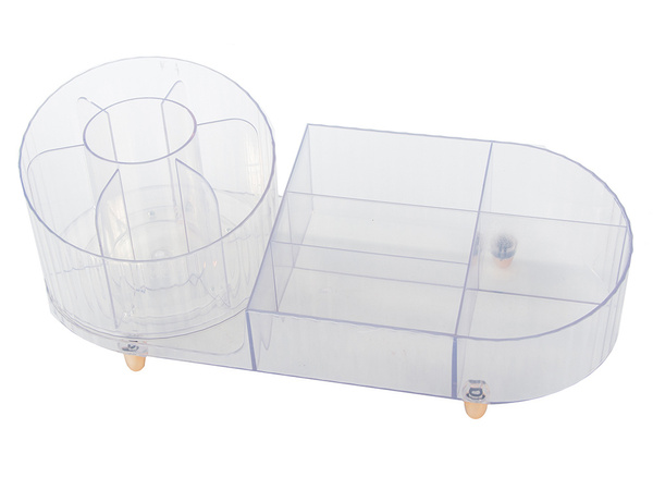 Cofre organizador de cosméticos portacepillos de joyería portacepillos giratorio