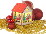 Wooden hanging christmas tree lantern lighting christmas decoration mickey