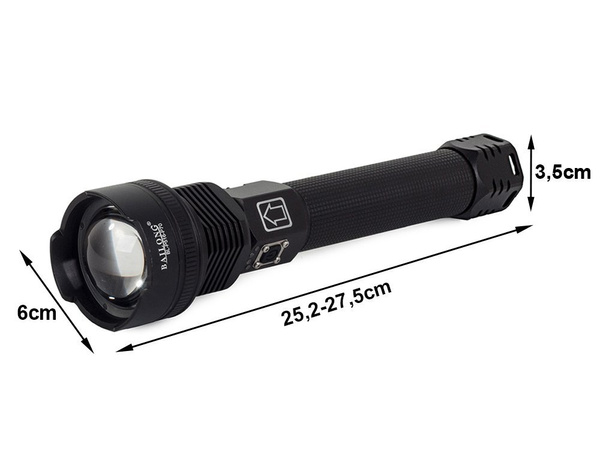 Bailong linterna policia militar cree xhp70 power